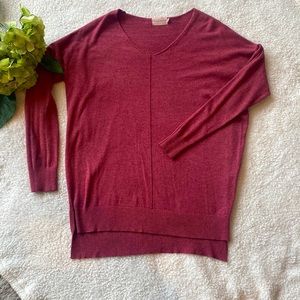 Dreamers mauve light v-neck sweater